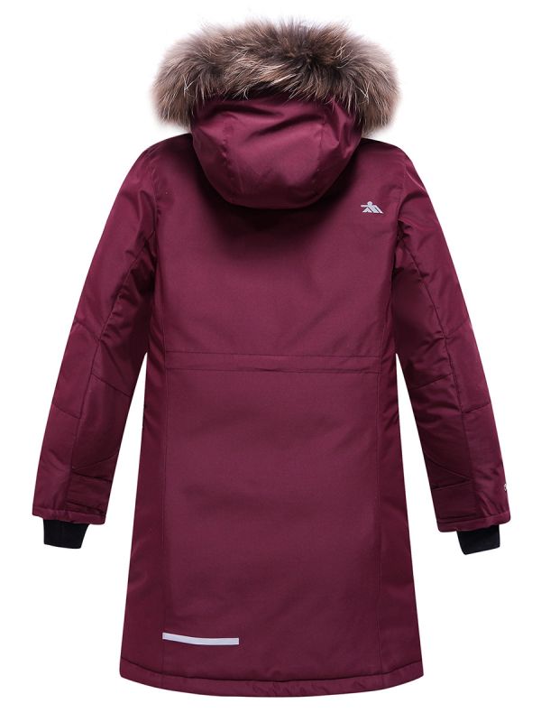 Valianly winter parka for girls burgundy 9242Bo